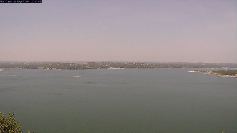 Lake Travis webcam, July 29, 2015 11:45 AM CT