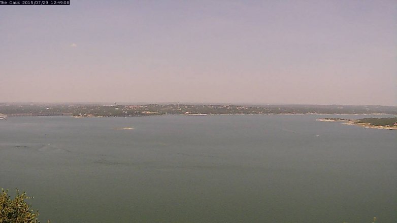 Lake Travis webcam, July 29, 2015 11:55 AM CT