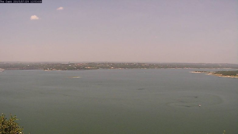 Lake Travis webcam, July 29, 2015 12:00 PM CT