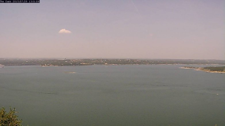 Lake Travis webcam, July 29, 2015 12:10 PM CT