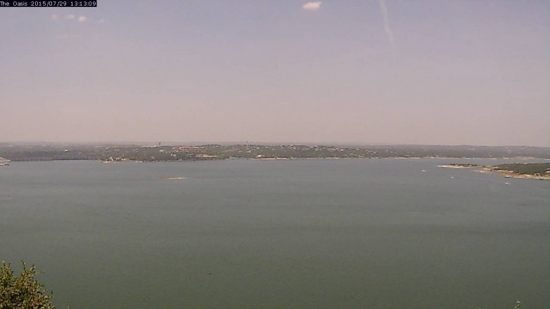 Lake Travis webcam, July 29, 2015 12:20 PM CT