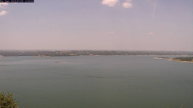 Lake Travis webcam, July 29, 2015 12:30 PM CT