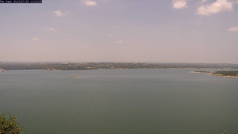 Lake Travis webcam, July 29, 2015 12:40 PM CT