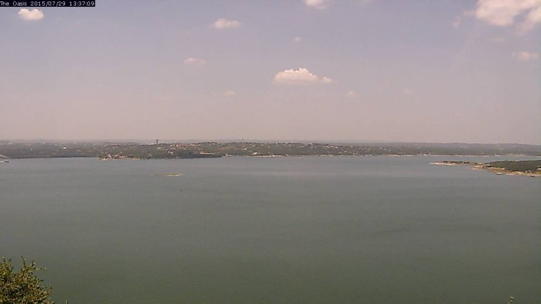Lake Travis webcam, July 29, 2015 12:45 PM CT