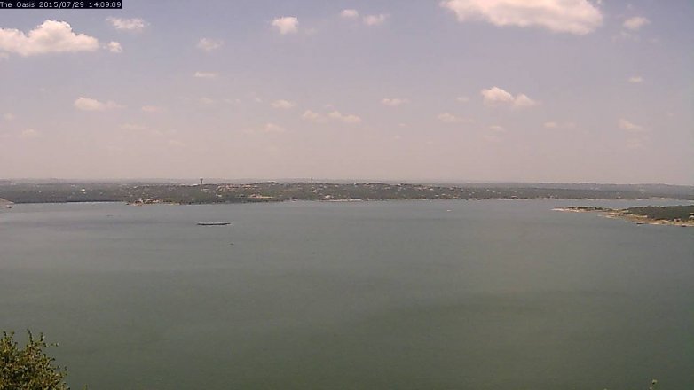 Lake Travis webcam, July 29, 2015 1:15 PM CT
