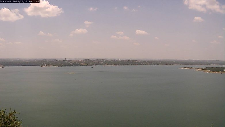 Lake Travis webcam, July 29, 2015 1:20 PM CT