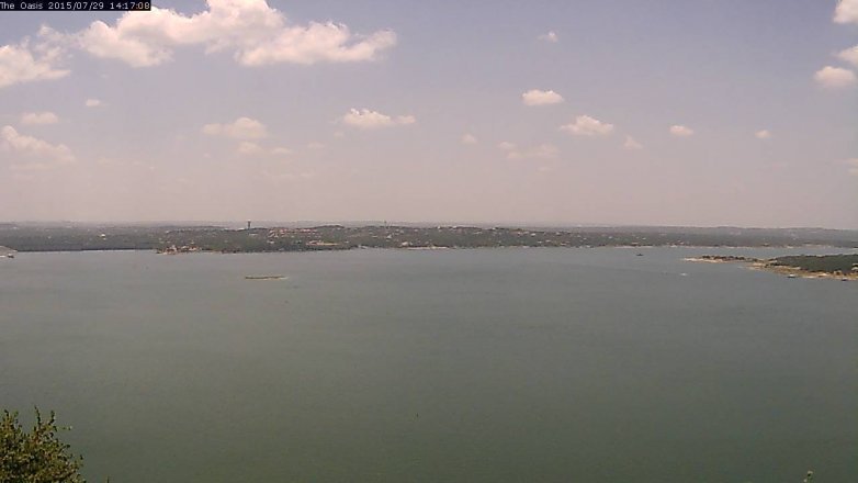 Lake Travis webcam, July 29, 2015 1:25 PM CT