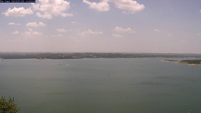 Lake Travis webcam, July 29, 2015 1:30 PM CT