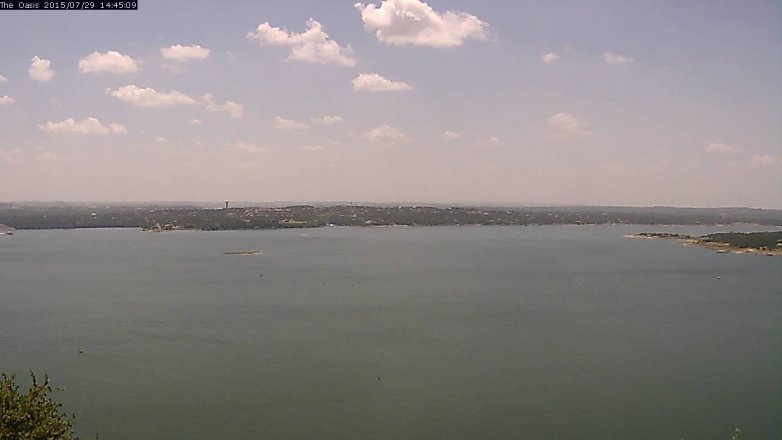 Lake Travis webcam, July 29, 2015 1:50 PM CT