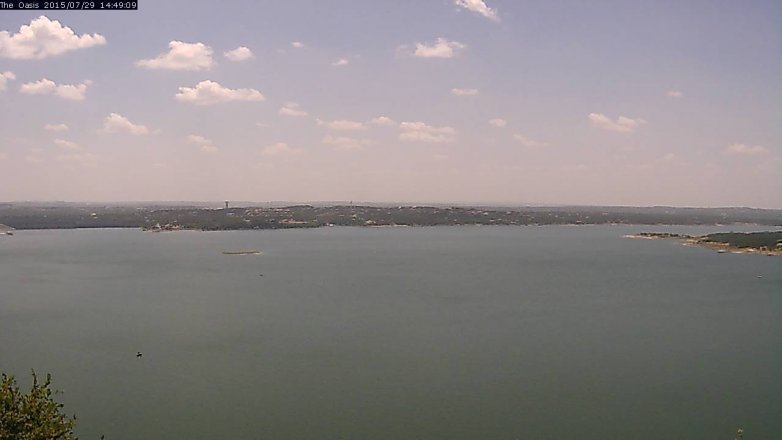 Lake Travis webcam, July 29, 2015 1:55 PM CT