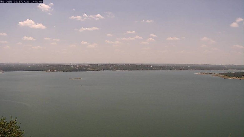 Lake Travis webcam, July 29, 2015 2:00 PM CT