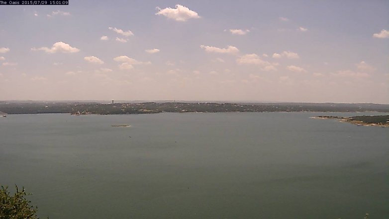Lake Travis webcam, July 29, 2015 2:05 PM CT