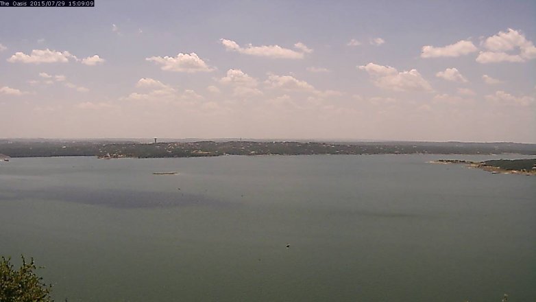 Lake Travis webcam, July 29, 2015 2:15 PM CT