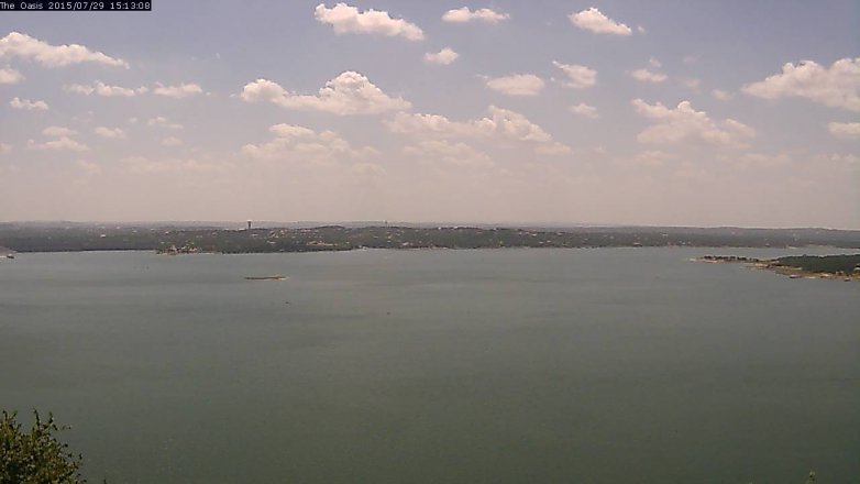 Lake Travis webcam, July 29, 2015 2:20 PM CT