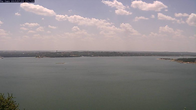 Lake Travis webcam, July 29, 2015 2:25 PM CT