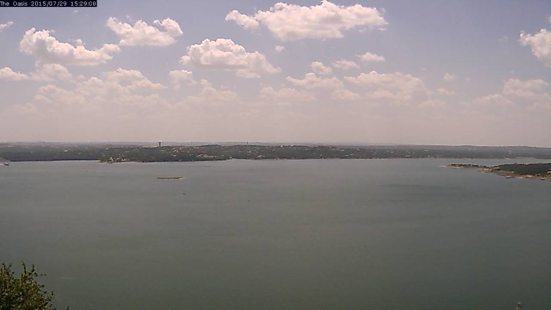 Lake Travis webcam, July 29, 2015 2:35 PM CT