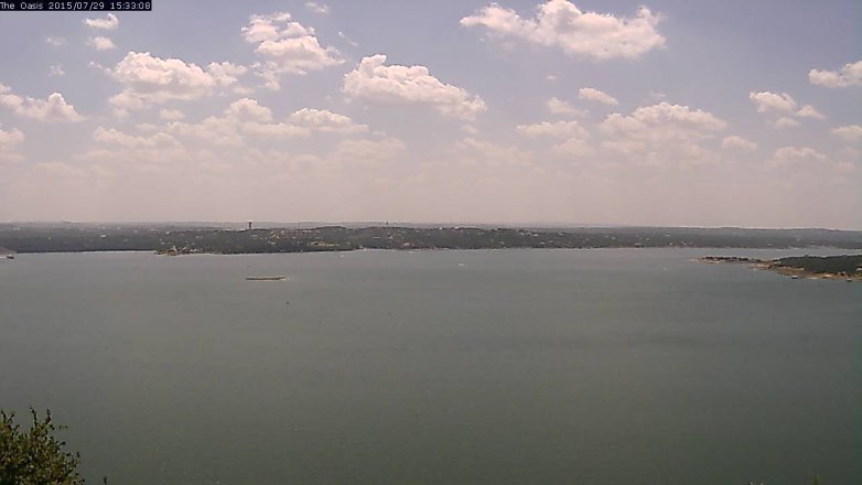 Lake Travis webcam, July 29, 2015 2:40 PM CT