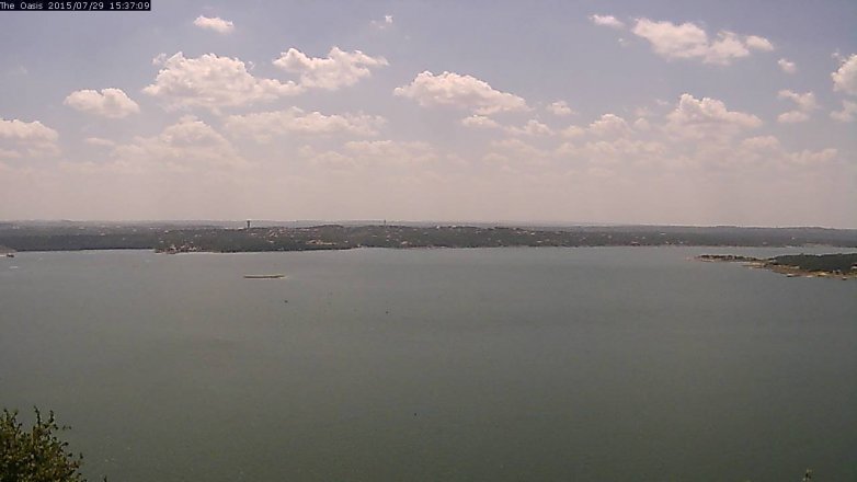 Lake Travis webcam, July 29, 2015 2:45 PM CT