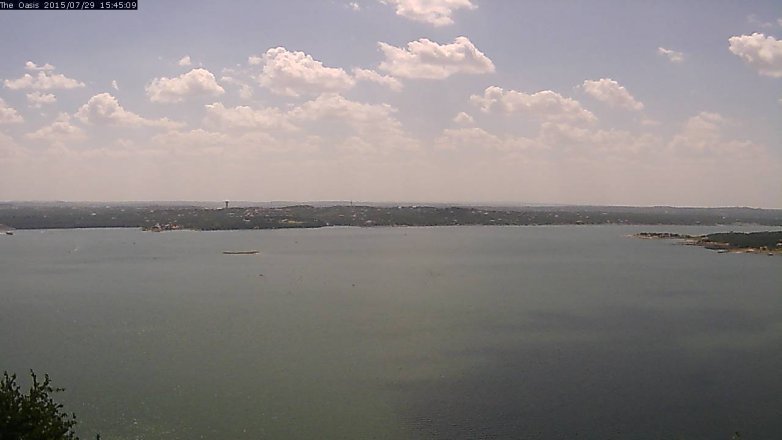 Lake Travis webcam, July 29, 2015 2:50 PM CT