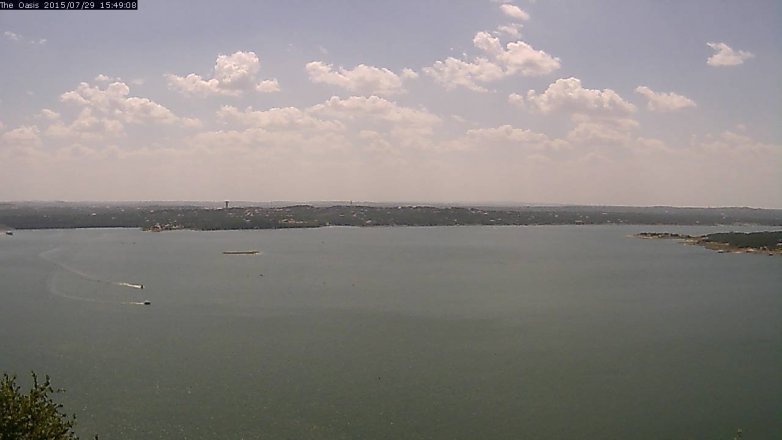 Lake Travis webcam, July 29, 2015 2:55 PM CT