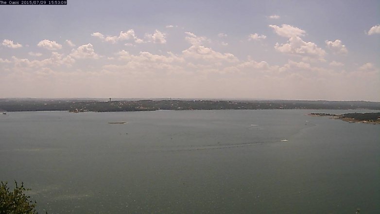 Lake Travis webcam, July 29, 2015 3:00 PM CT