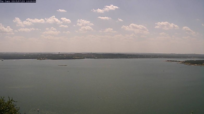 Lake Travis webcam, July 29, 2015 3:15 PM CT