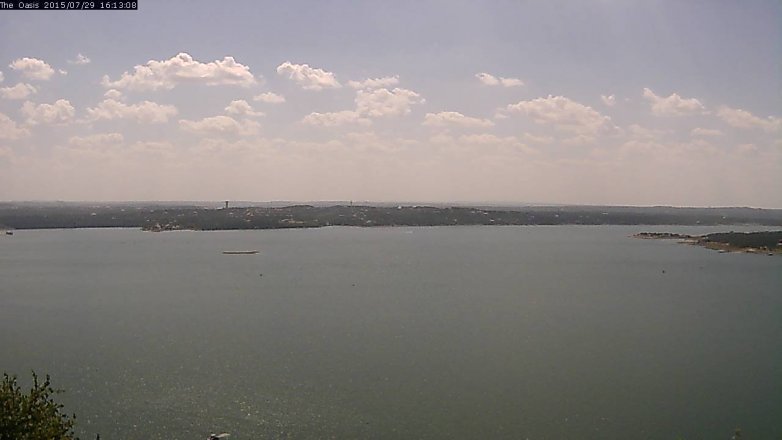 Lake Travis webcam, July 29, 2015 3:20 PM CT