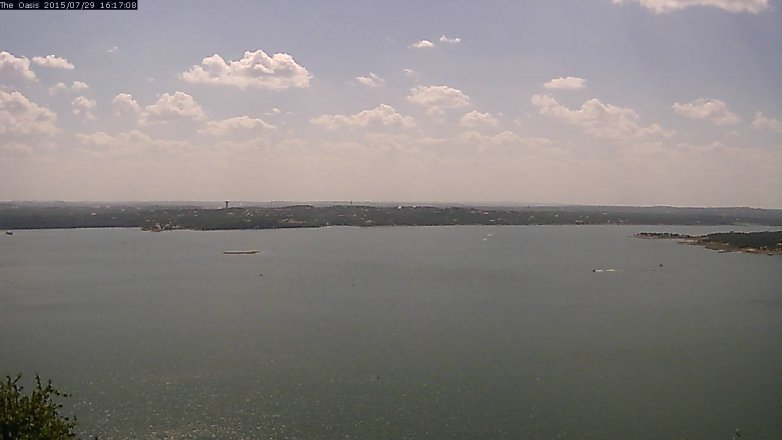 Lake Travis webcam, July 29, 2015 3:25 PM CT