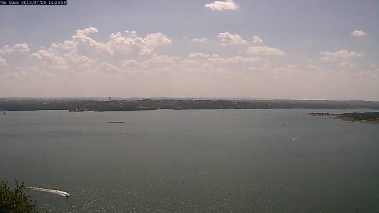 Lake Travis webcam, July 29, 2015 3:35 PM CT