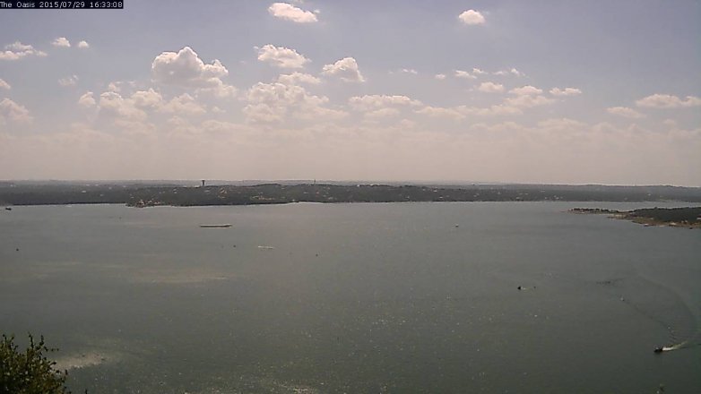 Lake Travis webcam, July 29, 2015 3:40 PM CT