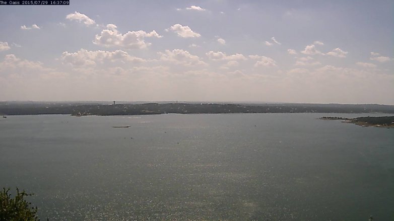 Lake Travis webcam, July 29, 2015 3:45 PM CT