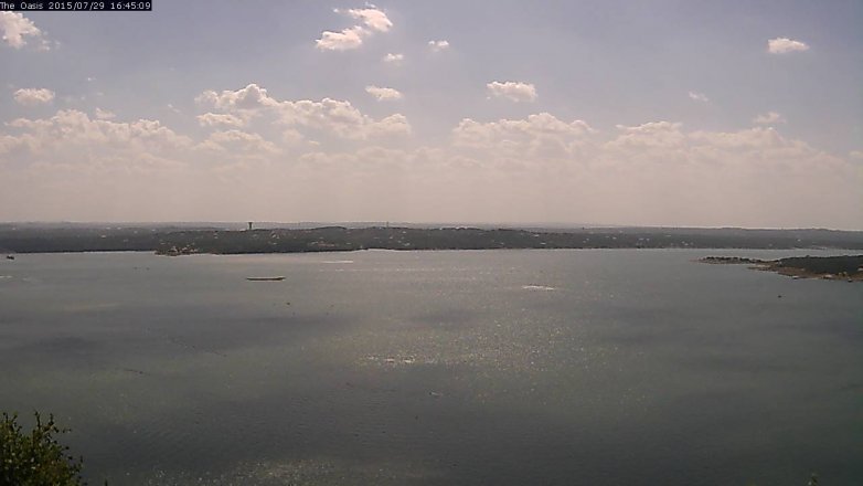Lake Travis webcam, July 29, 2015 3:50 PM CT