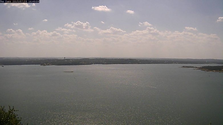 Lake Travis webcam, July 29, 2015 3:55 PM CT