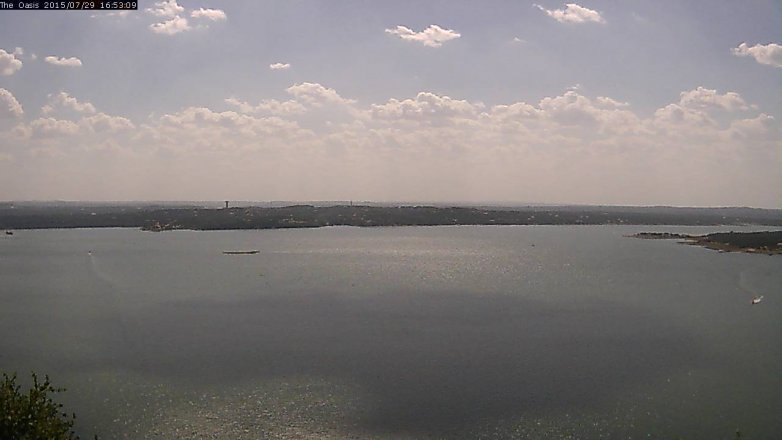 Lake Travis webcam, July 29, 2015 4:00 PM CT