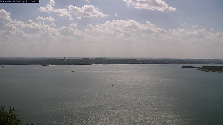Lake Travis webcam, July 29, 2015 4:15 PM CT