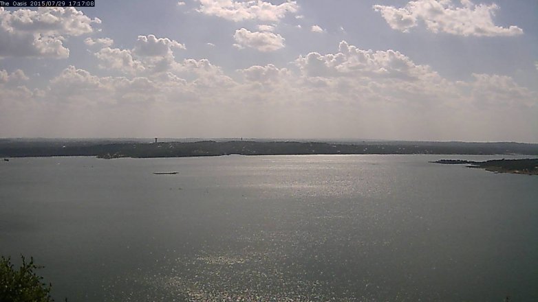 Lake Travis webcam, July 29, 2015 4:25 PM CT