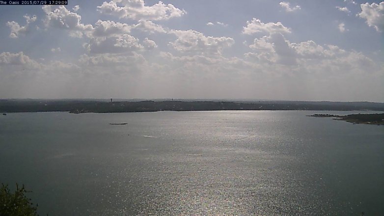 Lake Travis webcam, July 29, 2015 4:35 PM CT