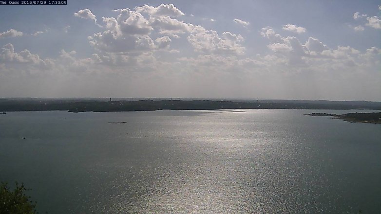 Lake Travis webcam, July 29, 2015 4:40 PM CT
