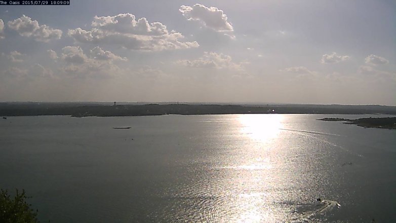 Lake Travis webcam, July 29, 2015 5:15 PM CT