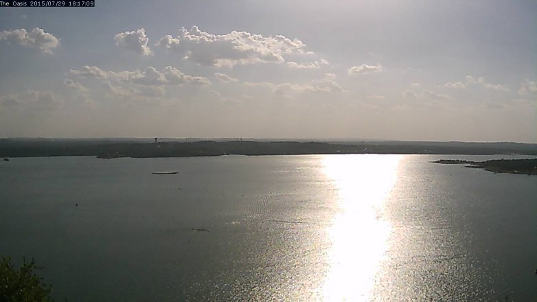 Lake Travis webcam, July 29, 2015 5:25 PM CT