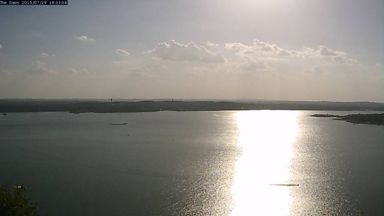 Lake Travis webcam, July 29, 2015 5:40 PM CT