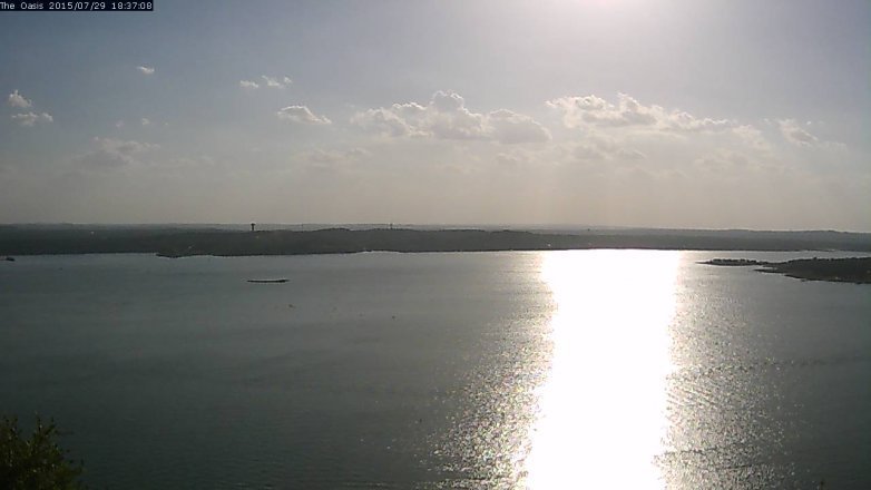 Lake Travis webcam, July 29, 2015 5:45 PM CT