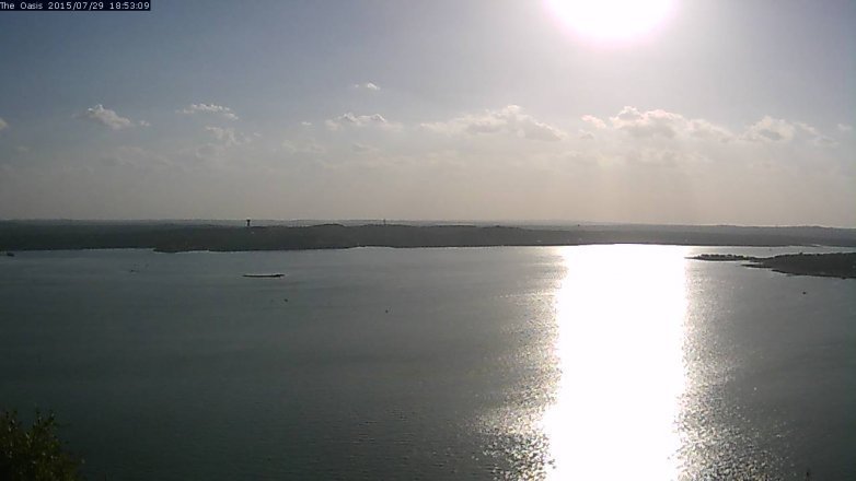 Lake Travis webcam, July 29, 2015 6:00 PM CT