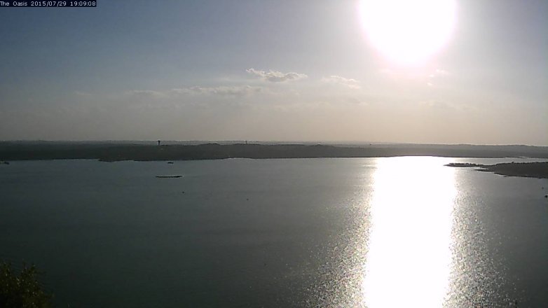 Lake Travis webcam, July 29, 2015 6:15 PM CT
