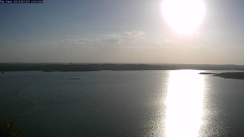 Lake Travis webcam, July 29, 2015 6:20 PM CT