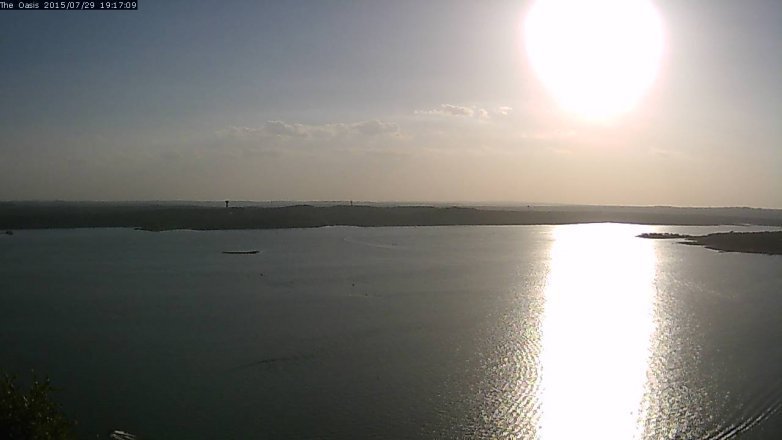 Lake Travis webcam, July 29, 2015 6:25 PM CT