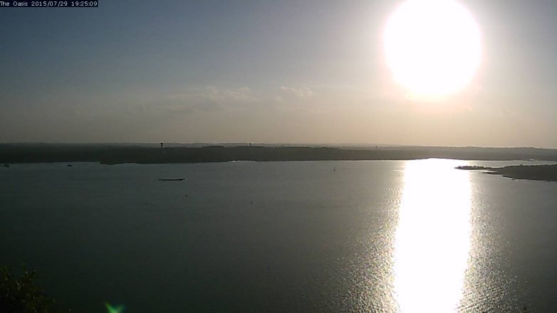 Lake Travis webcam, July 29, 2015 6:30 PM CT