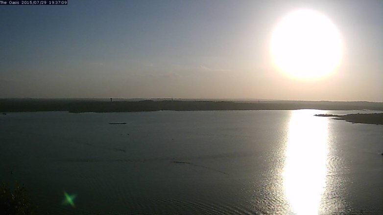 Lake Travis webcam, July 29, 2015 6:45 PM CT