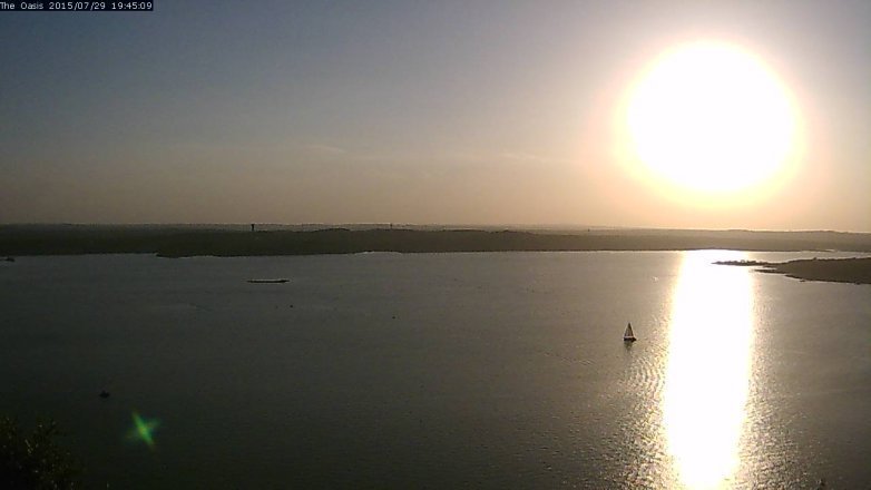 Lake Travis webcam, July 29, 2015 6:50 PM CT
