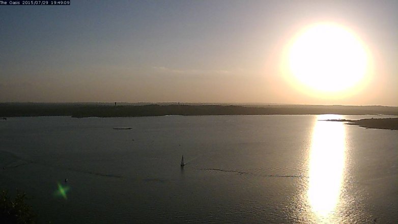 Lake Travis webcam, July 29, 2015 6:55 PM CT